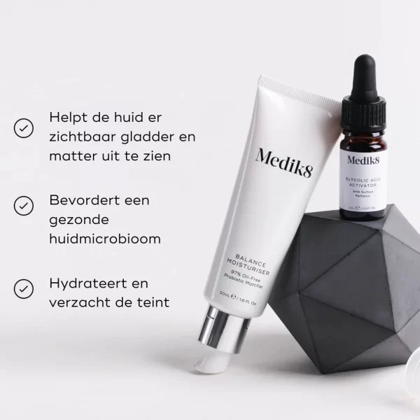 medik8 balance moisturiser & glycol acid activator medik8